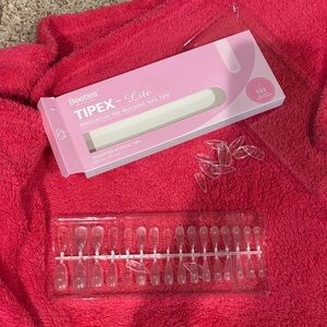 Beetles TIPEX-lite half matte med stiletto nails LIKE NEW